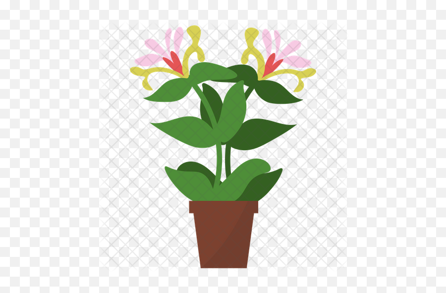 Honeysuckle Potted Plant Icon Of Flat - Honeysuckle Icon Png,Honeysuckle Png