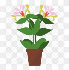 Honeysuckle Potted Plant Icon Of Flat - Honeysuckle Icon Png,Honeysuckle Png