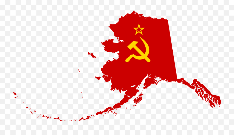 Flag Map Of Alaska - Alaska Map Png,Soviet Union Png