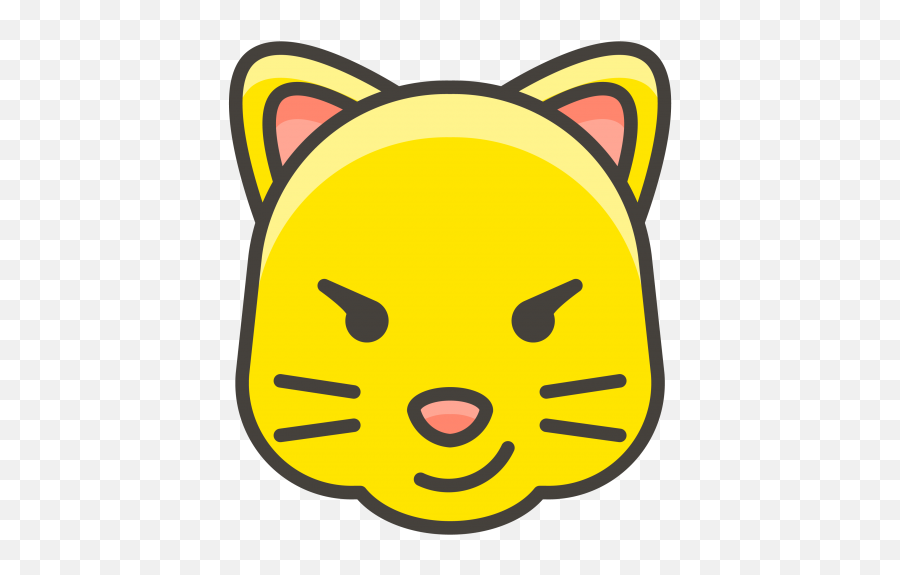 Cat Face With Wry Smile Emoji Clipart - Draw Of Faces Emojis Png,Cat Emoji Png