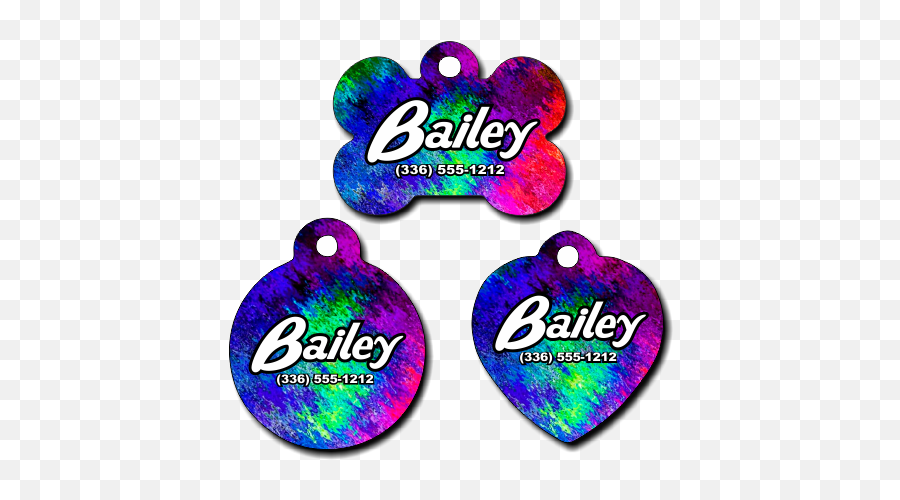 Personalized Multi - Colored Background Pet Tag For Dogs And Cats Free Shipping Pt204 Decorative Png,Rainbow Background Png