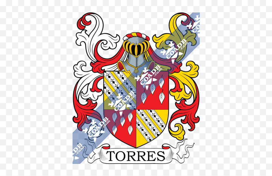 Torres Family Crest Coat Of Arms And Name History - Nunez Coat Of Arms Png,Bandera De Puerto Rico Png