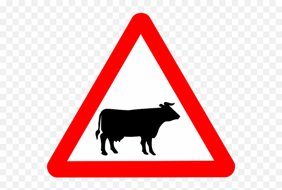 Cattle Transparent Png Images Clipart - Animals Crossing Road Sign,Cattle Png