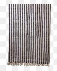White Stripes Png - Black And Striped Rug With Fringe