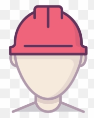 Construction Protection Worker Red Helmet Free Icon Of - Trabajador Con Casco Logo Png,Pink And Black Icon Helmet