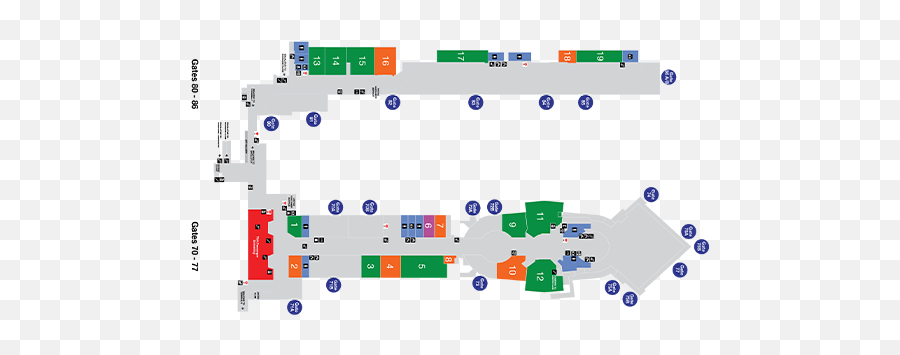Lax Official Site Terminal 8 Information U0026 Map - Gate E8 Lax Png,United Airlines Icon