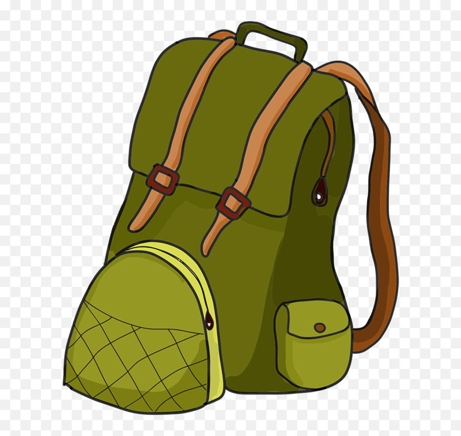 Messy Backpack Freeuse Png Files - Hiking Backpack Clipart,Backpack Clipart Png