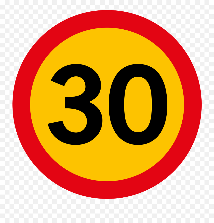 Speed Limit 30 Icon Illustration - Dot Png,Limit Icon