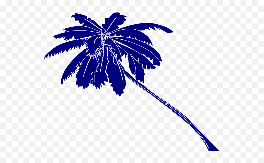 Blue Palm Tree Clip Art - Vector Clip Art Palm Tree Vector Png,Palm Tree Clip Art Png