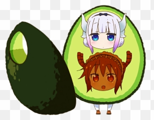 Transparent Dragon Avocado Miss Kobayashiu0027s Maid - Chibis png