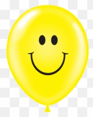 24 Tuf Tex Latex Balloon Smiley 1ct 24808 - Yellow Ballon Png