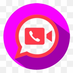 Double Colored Video Call Icon - Vector Shape Clipart Language png