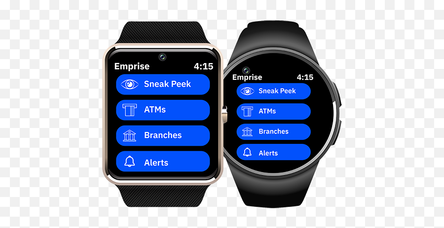 Mobile Wearable Voice U0026 Text Banking Emprise Bank - Watch Strap Png,Sneak Peek Icon