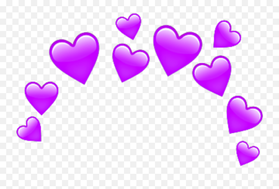 Green Heart Emoji Crown Clipart - Transparent Heart Crown Png,Purple Heart Emoji Png