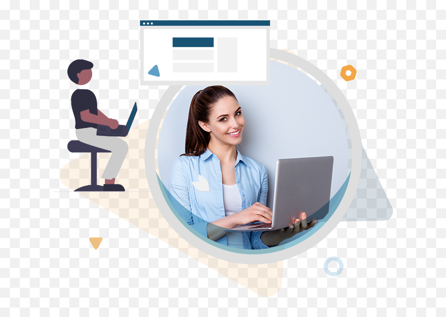 Contact Form Tracking Real Time Marketing - Lady With Laptop Png,Contact Form Icon