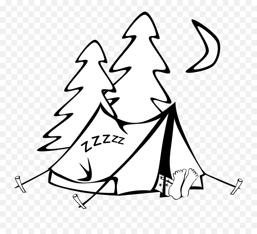 Download How To Set Use Sleeping In A Tent Icon Png - Tent Clip Art Black And White,Sleeping Icon Png