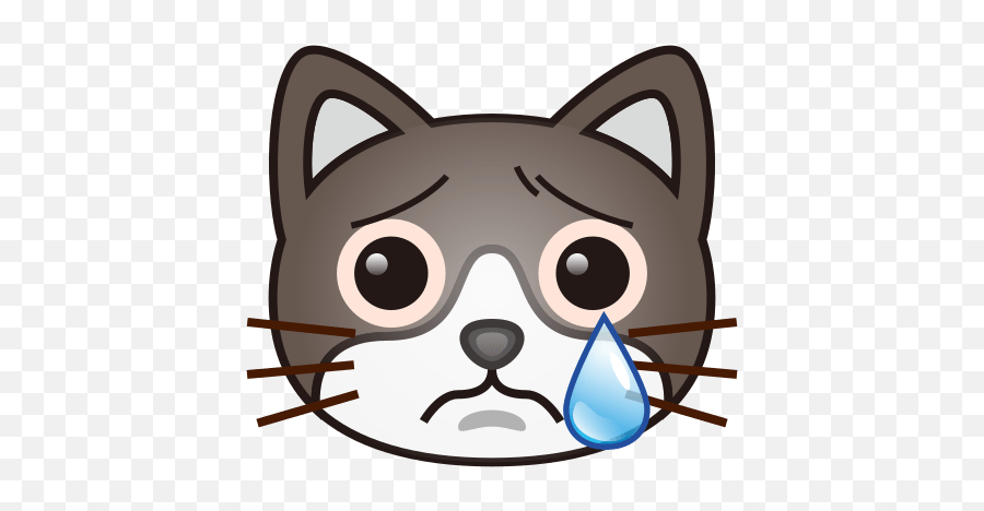 Crying Cat Face Id 12294 Emojicouk - Crying Cat Face Cartoon Png,Cry Face Icon
