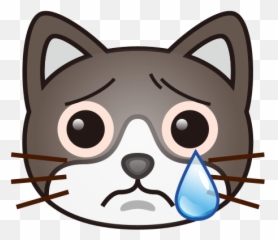 Crying Cat Face Id 12294 Emojicouk - Cartoon png