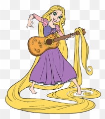 Tangled Cartoon Wallpapers Clipart 50 Stunning Cliparts - Rapunzel With A Guitar Png,Cartoon Guitar Png