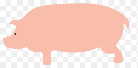 Pig Animal Pink - Side Profile Cartoon png