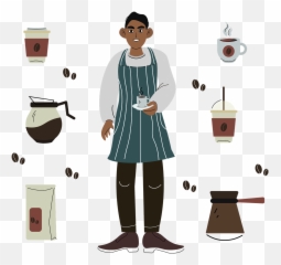 Coffee Set Of Elements Cup - Free Image On Pixabay Barista Png,Barista Png