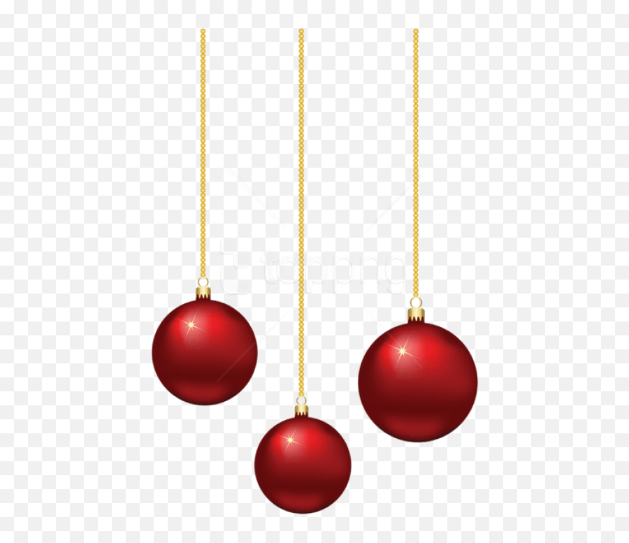 Download Hd Free Png Hanging Elegant Redchristmas Balls - Portable Network Graphics,Balls Png