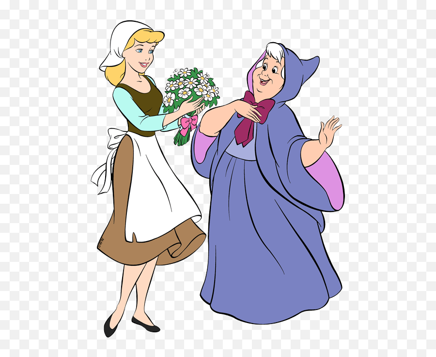 Download Hd Cinderella Fairy Godmother - Disney Cinderella And Fairy Godmother Png,Cinderella Transparent