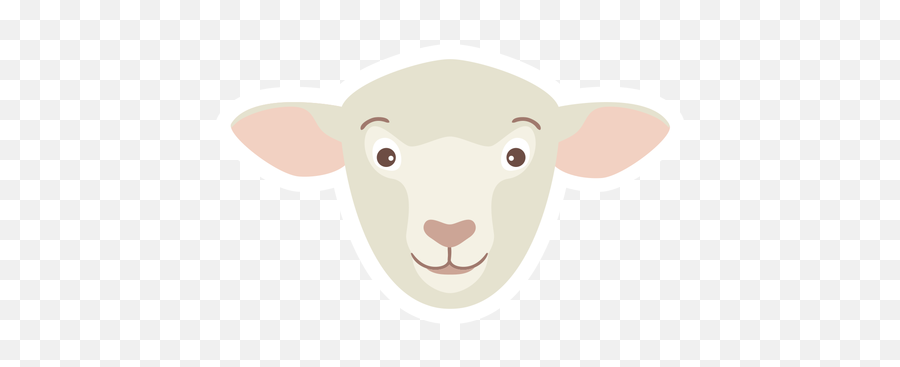 Sheep Head Wool Lamb Flat Sticker - Transparent Png U0026 Svg Cabeça De Ovelha Desenho,Lamb Png