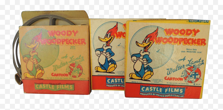 Download Vintage 8mm Castle Films Cartoon Movies Woody - Woody Woodpecker 8mm Png,Woody Woodpecker Png