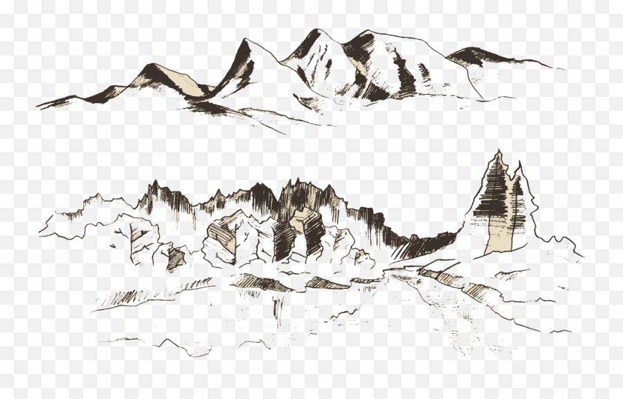 Mountain Range Png - Drawn Mountain Range,Mountain Range Png