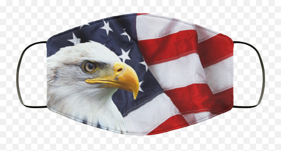North American Bald Eagle Flag Face Mask Png