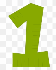 Clip Art - Green One Clipart Png,Number One Png