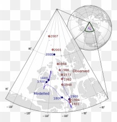 Magnetic North Pole Positions - Latest Magnetic Pole Position Png,North Pole Png