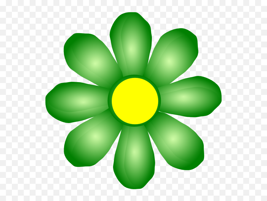 Green Flower Clipart - Green Clip Art Flower Png,Green Flower Png