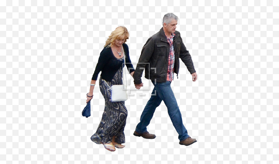 Download Couple Walking Briskly People - Walking Old People Png,People Walking Dog Png