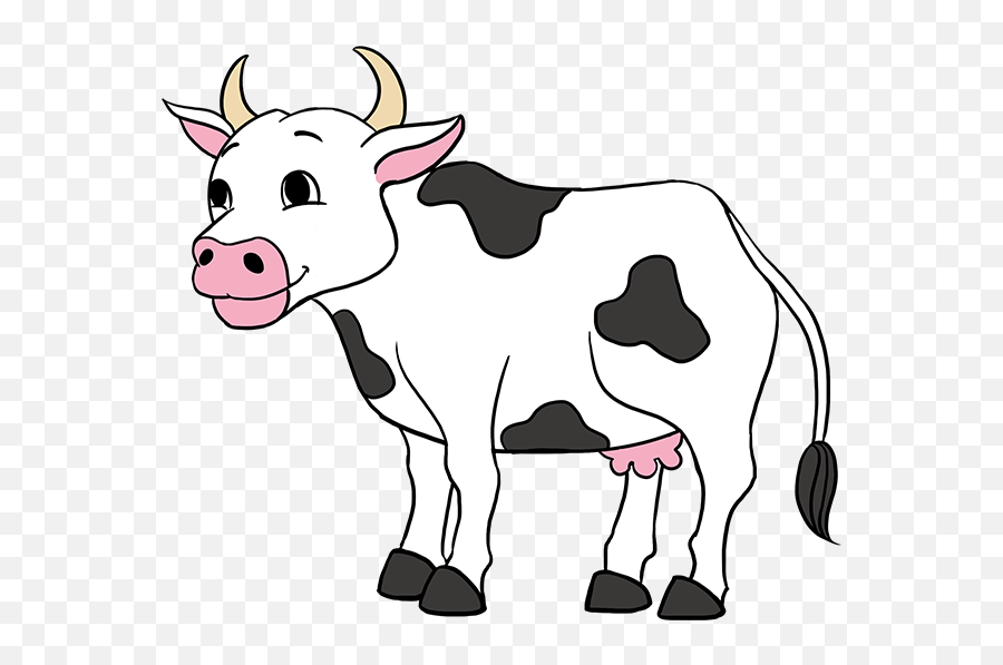 Drawing Cow Running Transparent U0026 Png Clipart Free Download - Draw Picture Of Cow,Cow Transparent