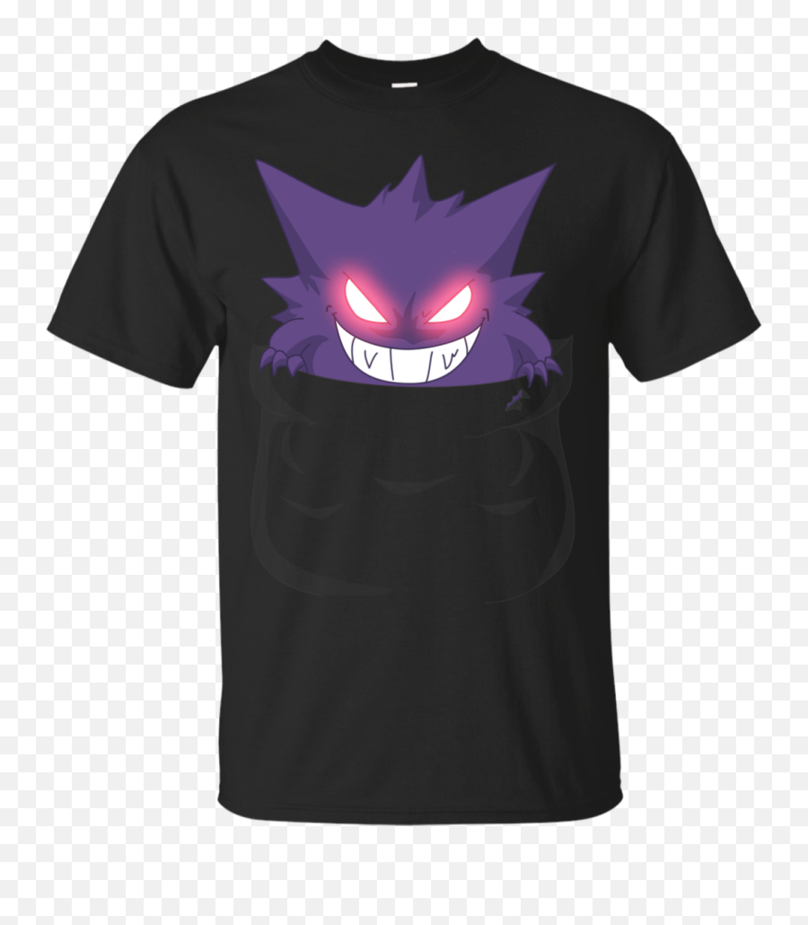 Poke Me If You Dare Pocket Gengar Pokemon Cotton T - Just Sudo It T Shirt Png,Gengar Transparent