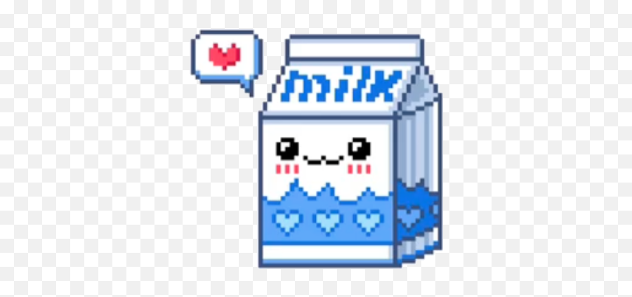 Freetoeditkawaii Cute Soft Milk Blue Heart Love - Pixel Kawaii Blue Png,Winry Rockbell Icon