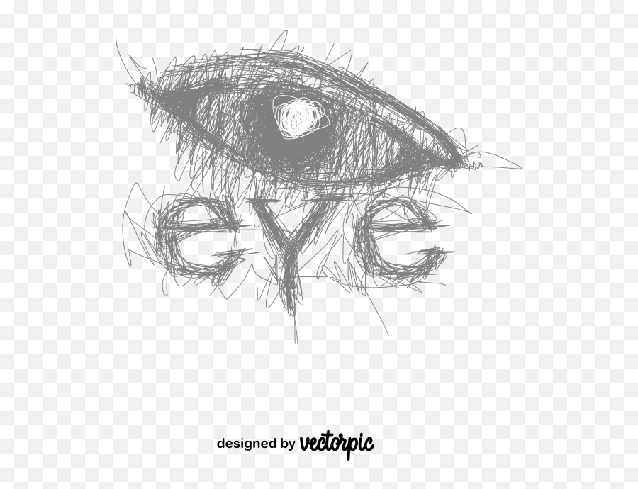 Eye Logo Scribble Style Free Vector - Dot Png,Eye Vector Icon