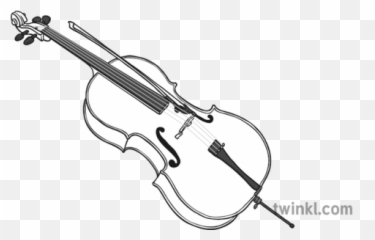 Cello Black And White Illustration - Twinkl Cello Black And White Png,Cello Png