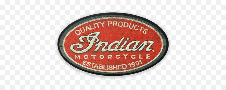 Indian Motorcycle Scripted Logo Patch Sign - Label Png,Motorcycle Logo