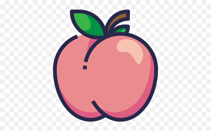 Peach Food Fruit Free Icon Of - Melocoton Icono Png,Peach Icon Png