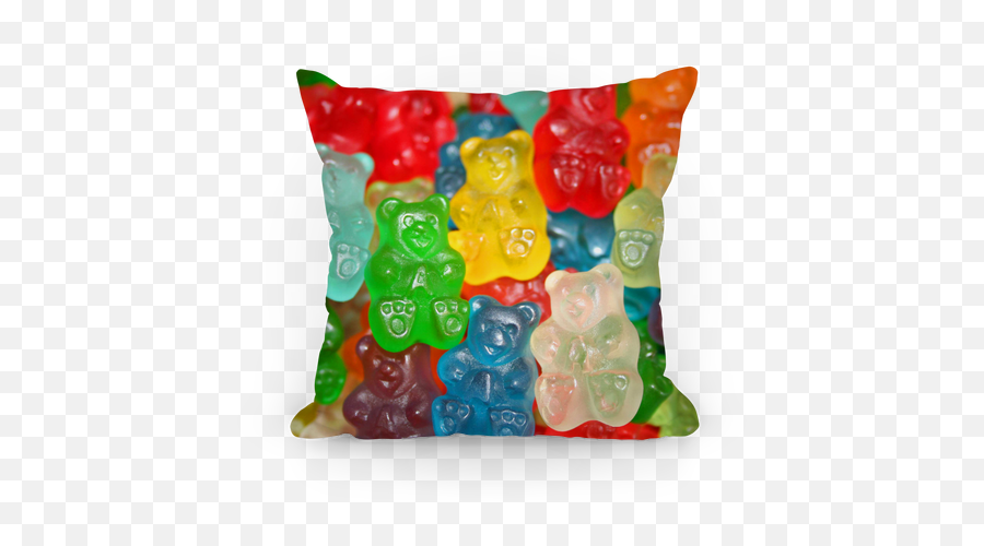 Gummy Bear Pillow Throw Lookhuman - Squishy Candy Pillows Png,Gummy Bear Png