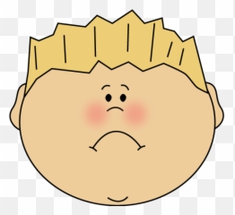 Sad Emotions Clipart - Boy Face png
