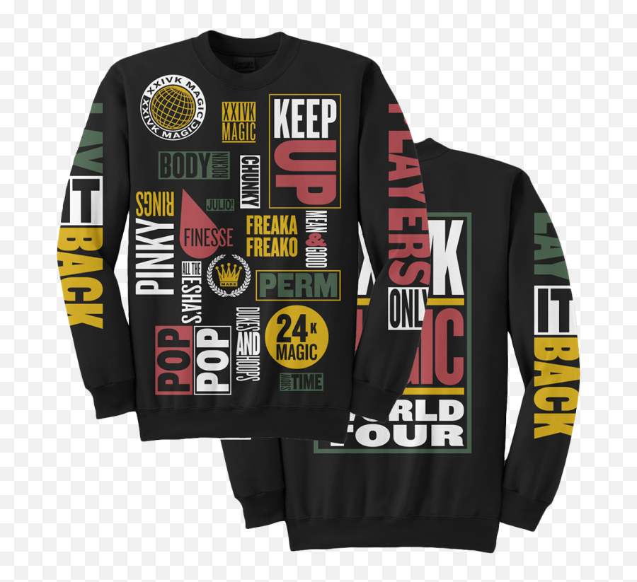 World Tour Crewneck - Bruno Mars Concert Shirt Png,Bruno Mars Png