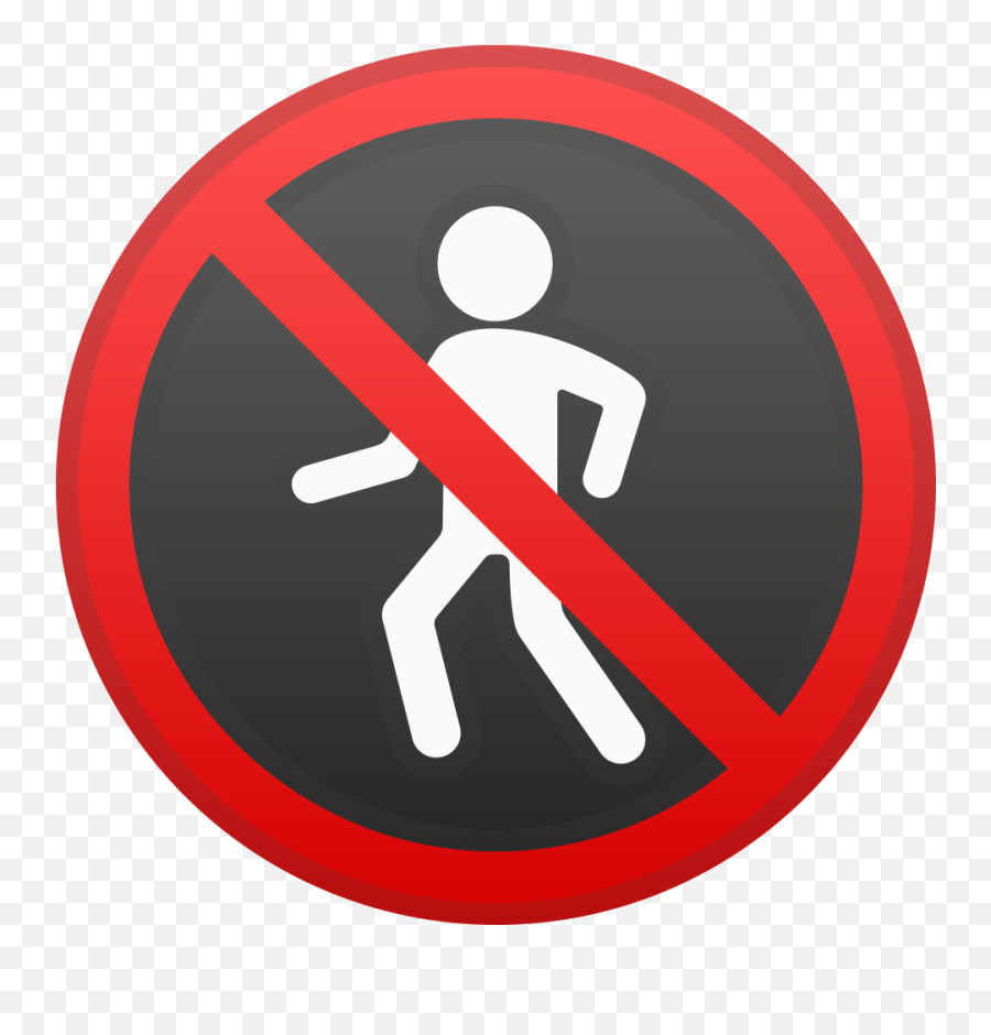 Download Svg Png - No Pedestrians Emoji Transparent Background,Prohibido Png