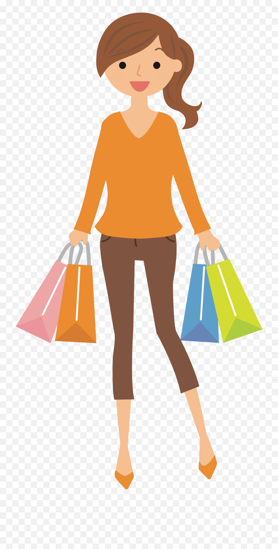 Shop Clipart Woman - Woman Shopping Clipart Png,Woman Clipart Png