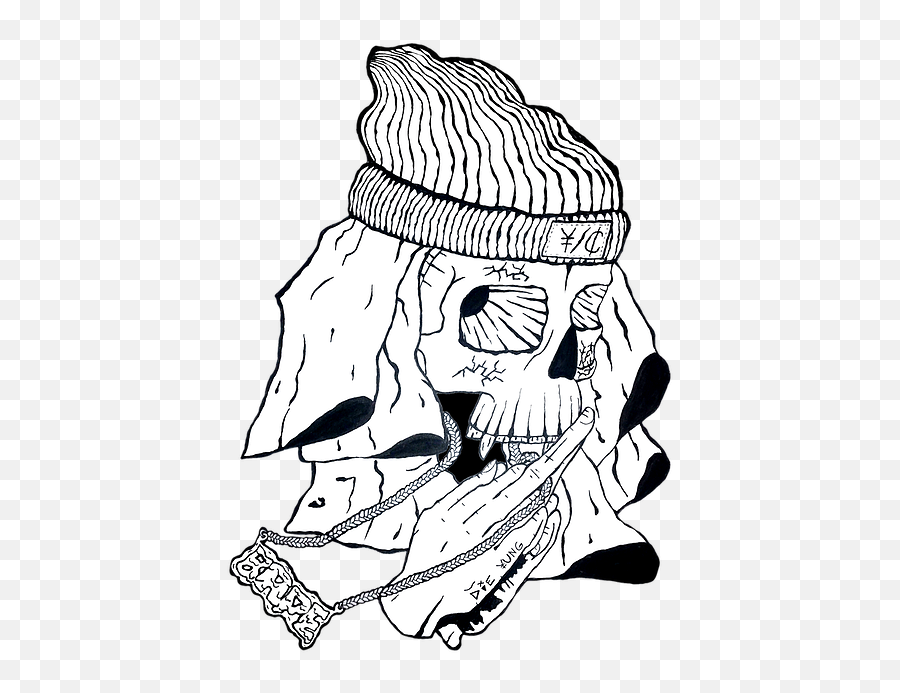 Yung Chukk Shop Follow To Stay Updated - Illustration Png,Cartoon Skull Png