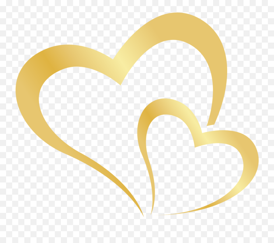 Golden Heart Png Transparent Images - Girly,Two Hearts Icon