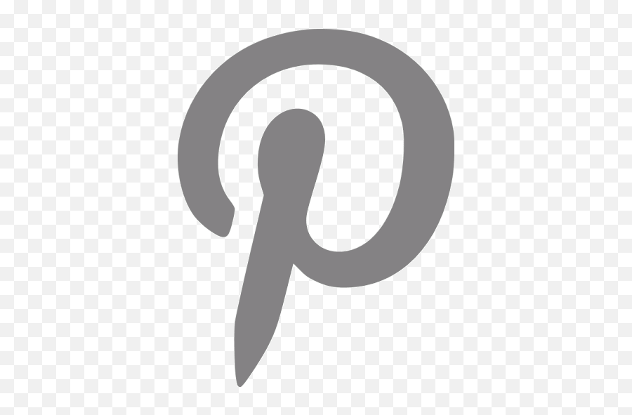 Gray Pinterest 6 Icon - Gray Pinterest Logo Png,Pinterest Logo Transparent